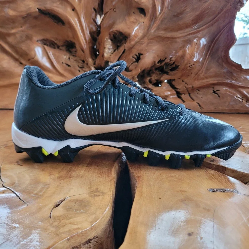 Nike Mens Vapor Shark 2 Cleats Size 10 Black Silver Football Athletic Shoes - Picture 13 of 14
